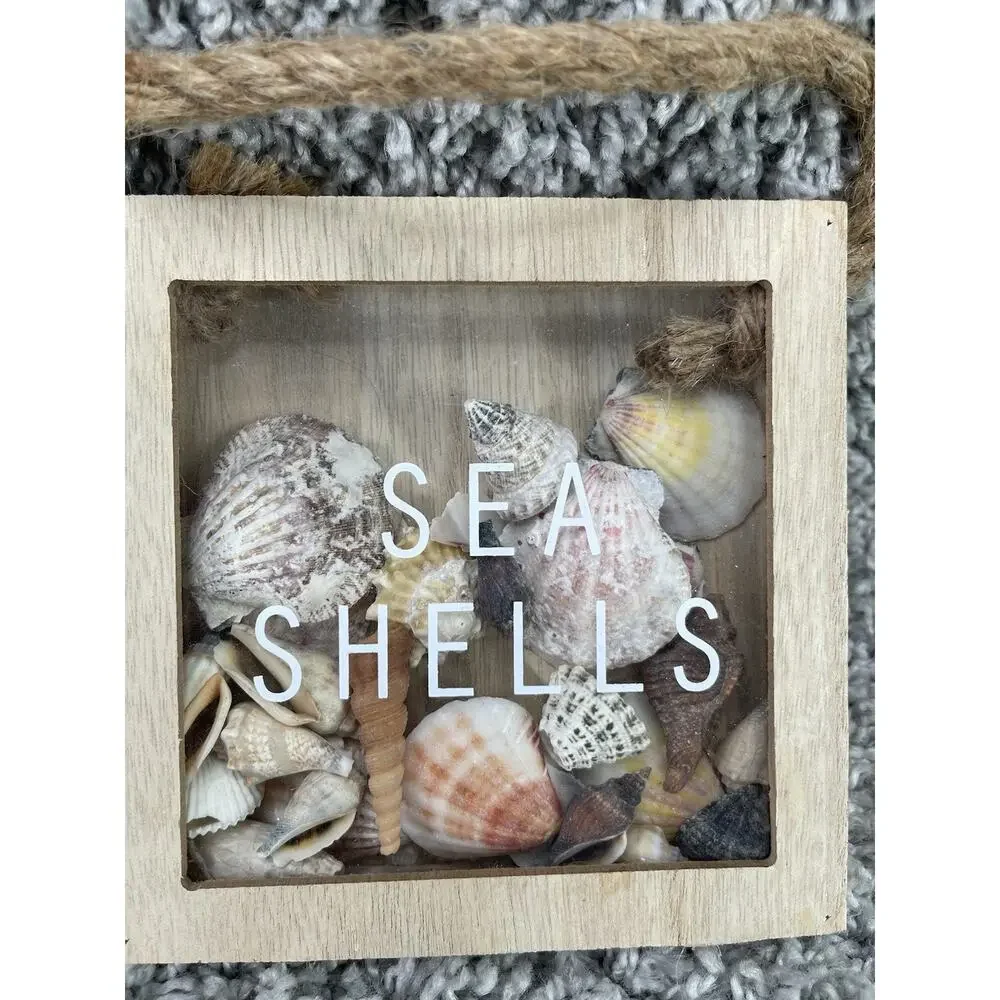 Homemade Seashell Shadow Box Small Hanging Or Freestanding Home Decor